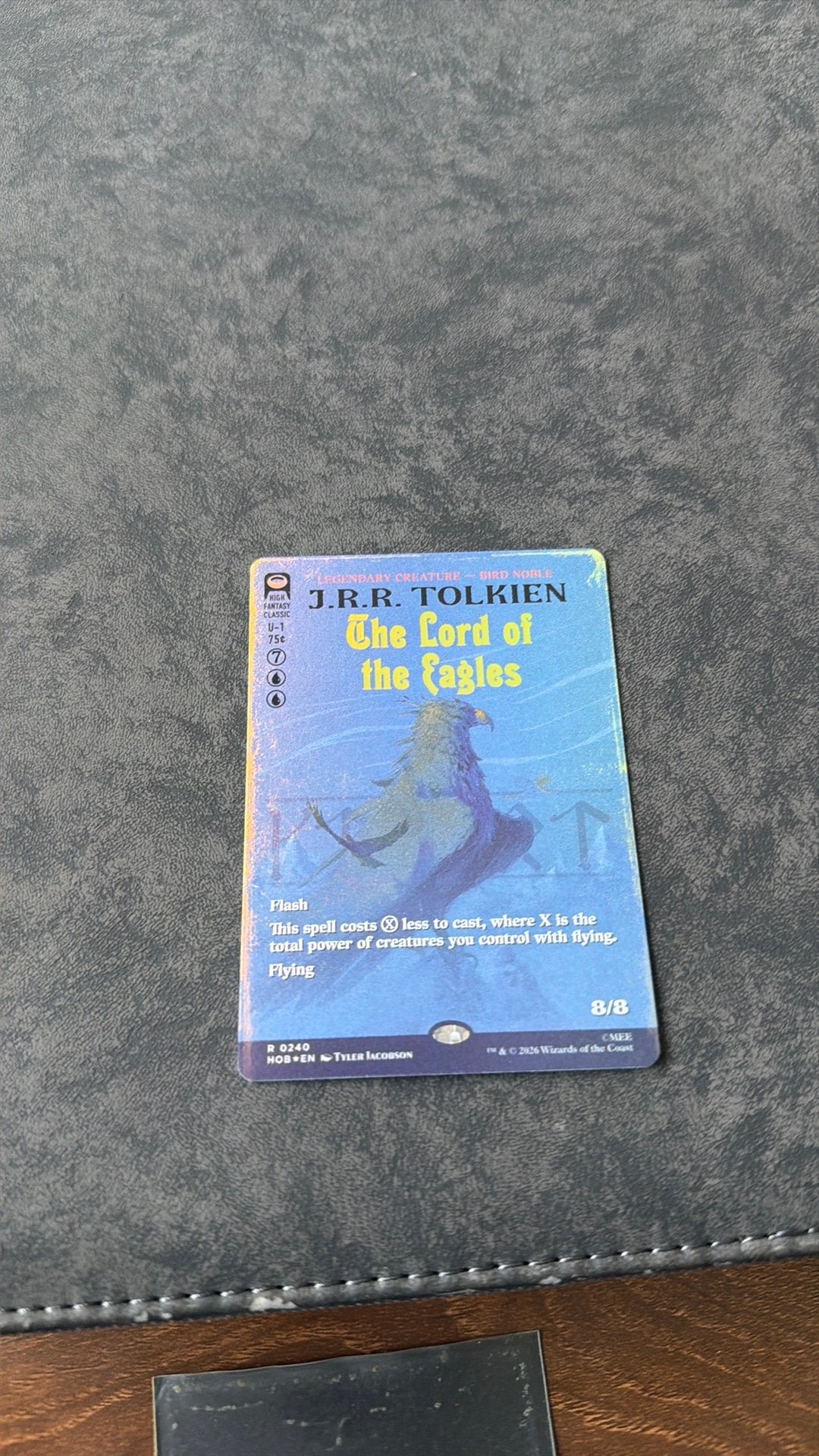 The lord of the Eagles foil promo, Hobby en Vrije tijd, Verzamelkaartspellen | Magic the Gathering, Ophalen of Verzenden, Zo goed als nieuw