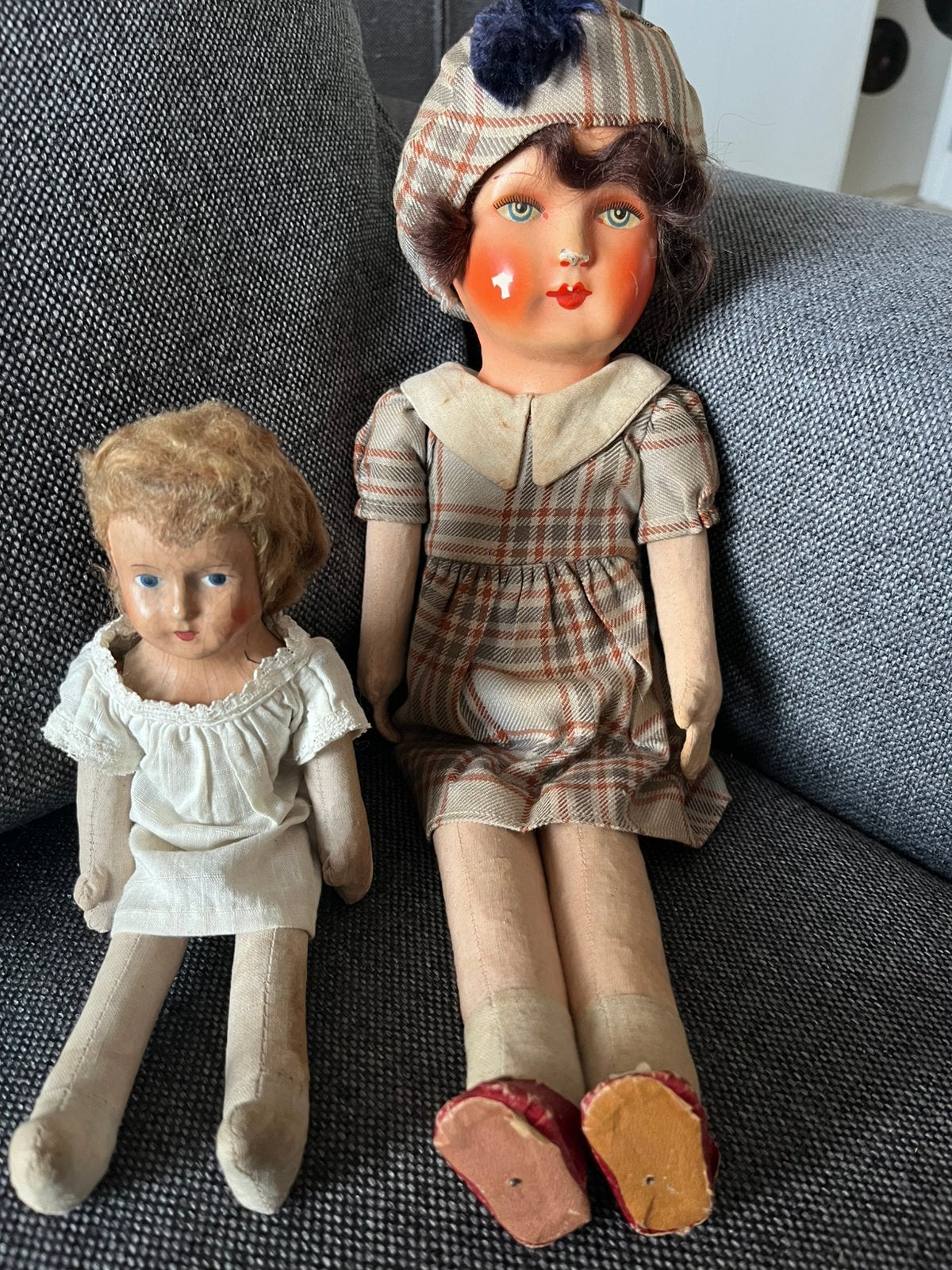 Set van twee prachtige zeer oude poppen, Ophalen of Verzenden