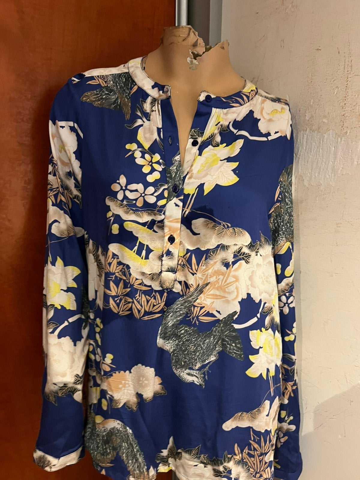 LOLLYS LAUNDRY blouse maat L viscose origineel zgan, Kleding | Dames, Blouses en Tunieken, Blauw, Maat 42/44 (L), Ophalen of Verzenden