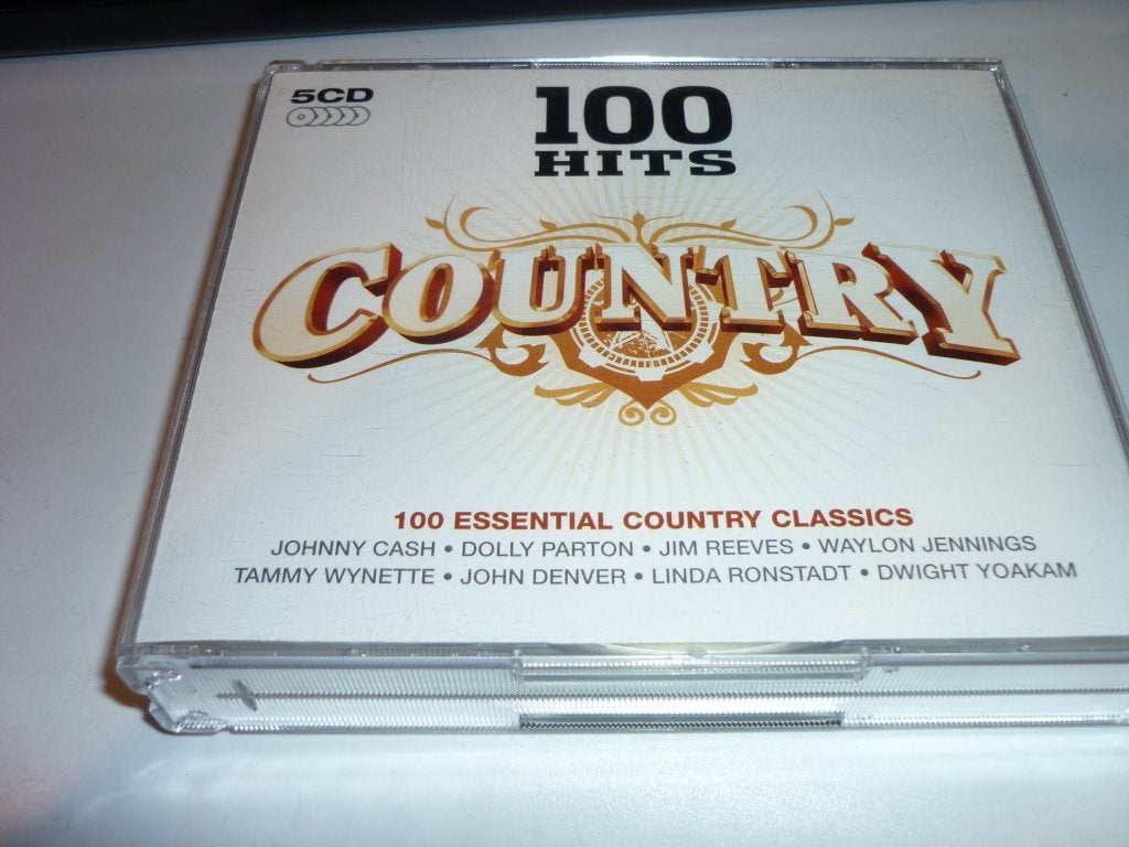 100 Hits Country - 5CD Boxset met Essential Classics, Boxset, Ophalen of Verzenden, Zo goed als nieuw, Inclusief doosje
