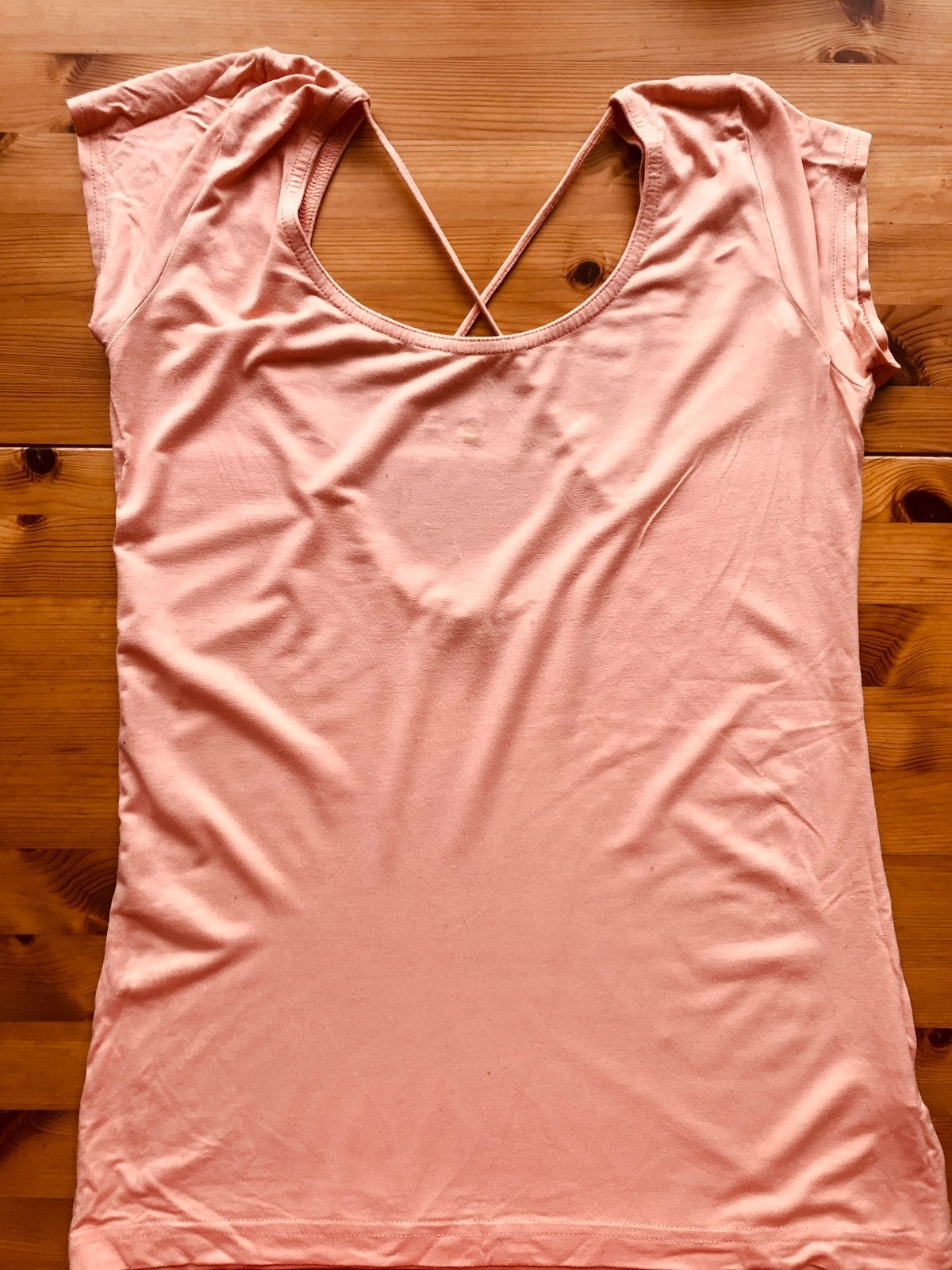 H&M Trend 40 zalmroze top open rug kruisbandjes egf studio, Kleding | Dames, Maat 38/40 (M), H&M, Ophalen of Verzenden, Zo goed als nieuw