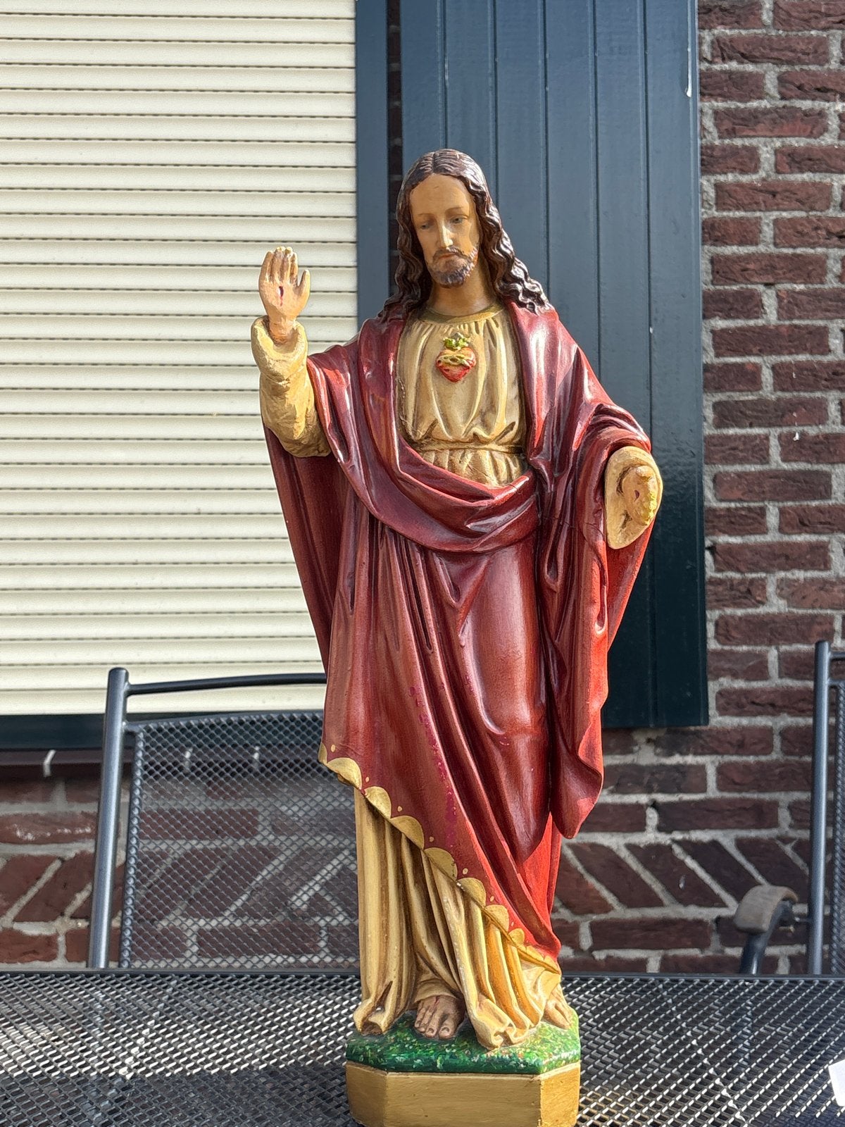 Vintage Jezus Heilig Hart beeld - Religieuze kunst, Ophalen