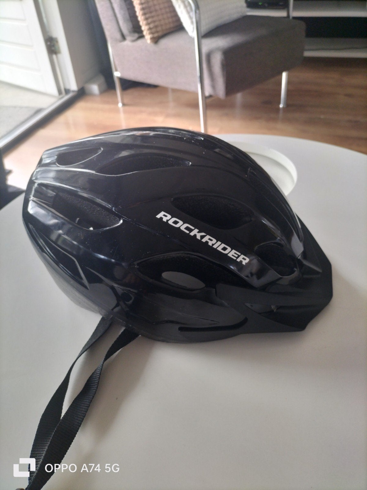 Rockrider fietshelm maat L (58-62 cm) - Zwart, Ophalen of Verzenden, Zo goed als nieuw, Rockrider, L
