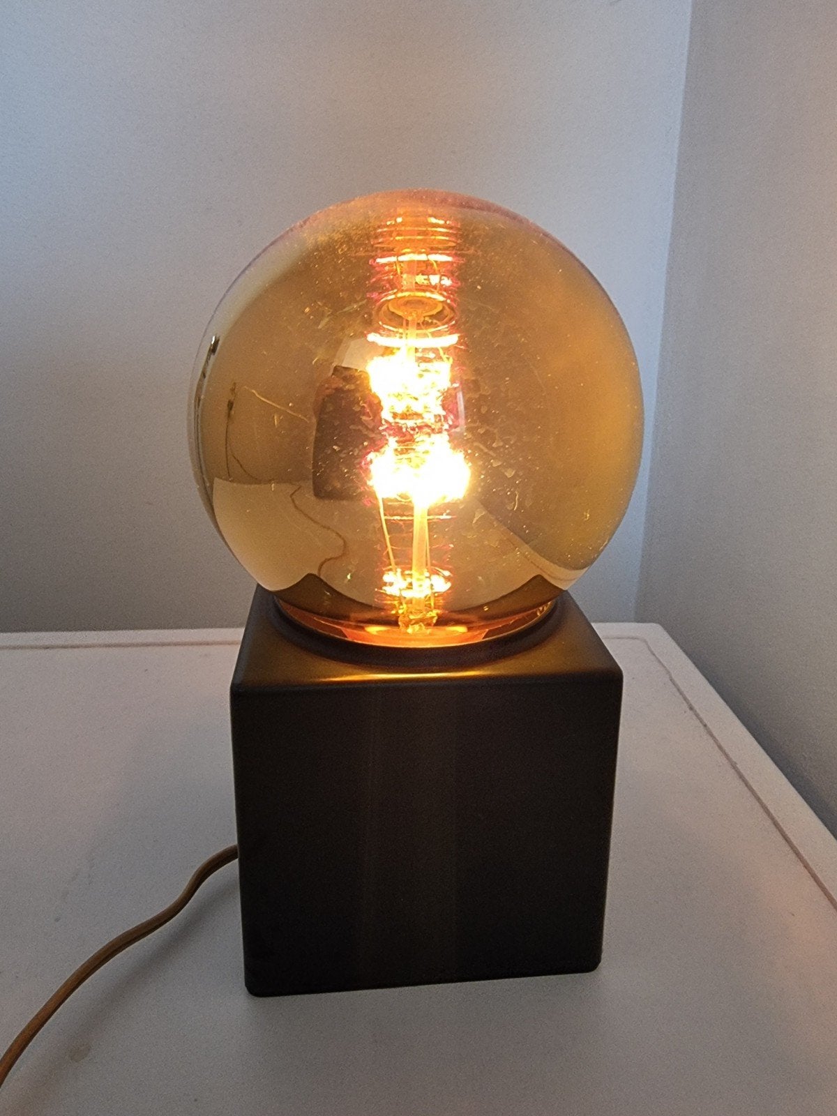 Philips vintage bol goud design lamp, Ophalen of Verzenden, Minder dan 50 cm