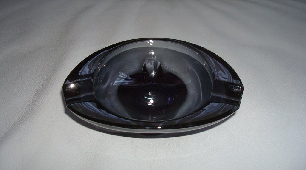 Vintage Pijp Asbak Paars Glas, Antiek en Kunst, Ophalen of Verzenden