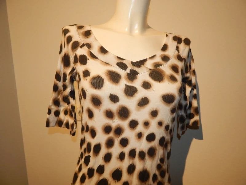 Marccain animal print shirtje grotere halslijn N3/M, Kleding | Dames, T-shirts, Maat 38/40 (M), Korte mouw, Gedragen, Marccain