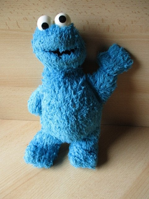 Sesamstraat Koekiemonster pluche  wollig  33cm, Ophalen of Verzenden, Gebruikt, Overige typen