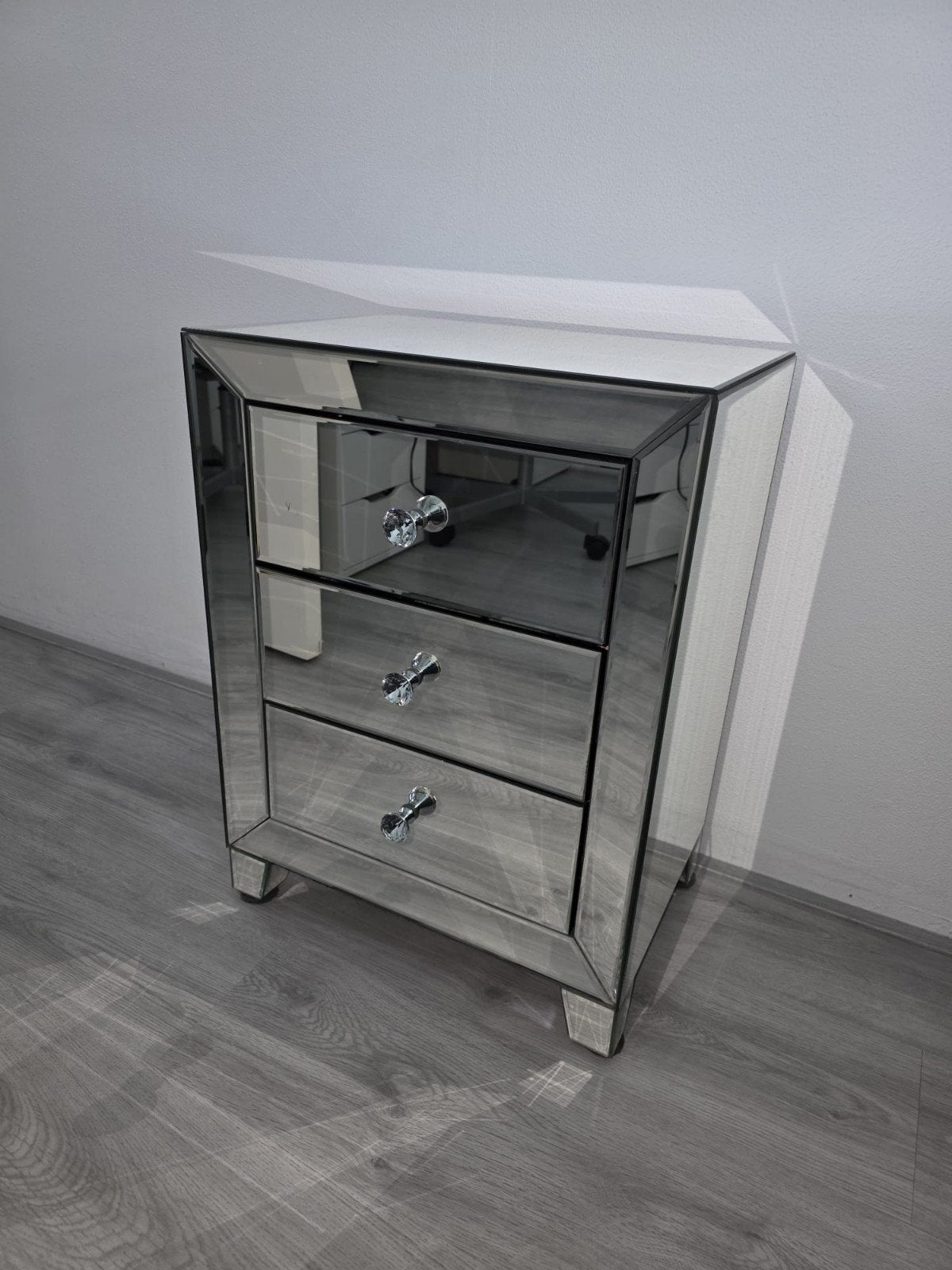 spiegel glas 2 kastjes, Huis en Inrichting, Ophalen, 50 tot 100 cm, Glas, 3 of 4 laden