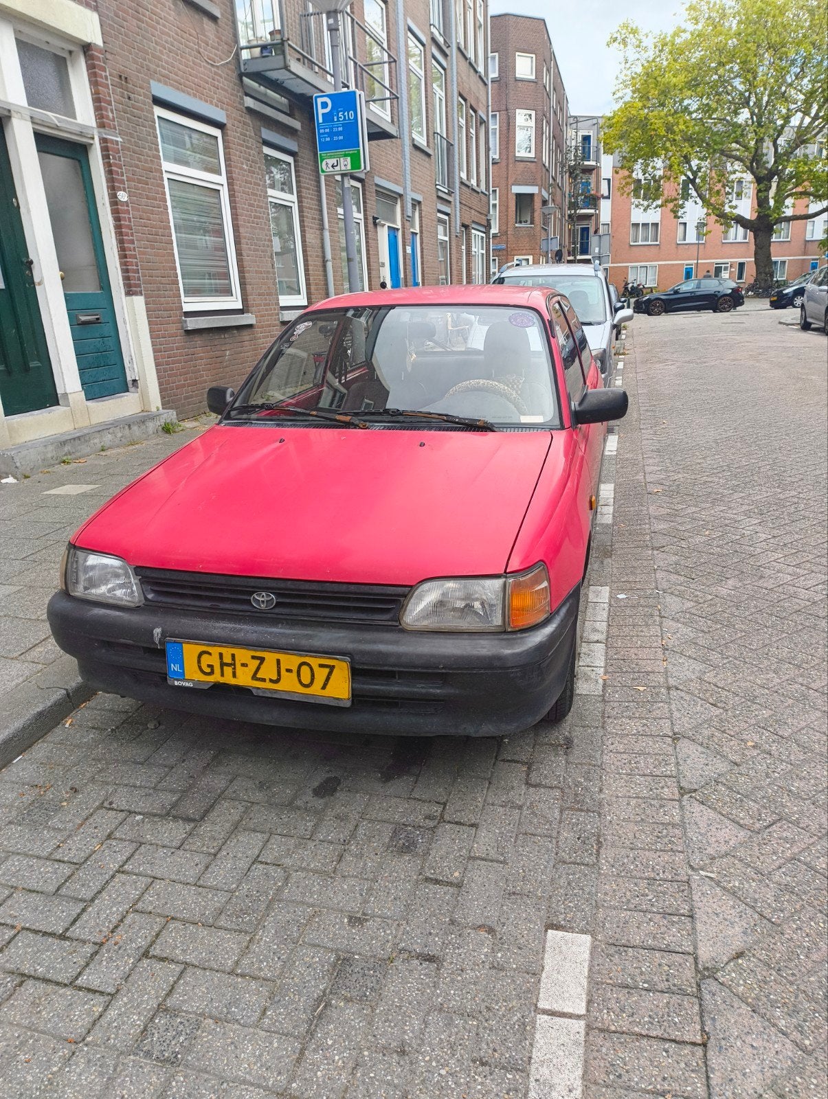 Toyota Starlet 1993 Rood, Stof, 4 cilinders, Origineel Nederlands, Handgeschakeld
