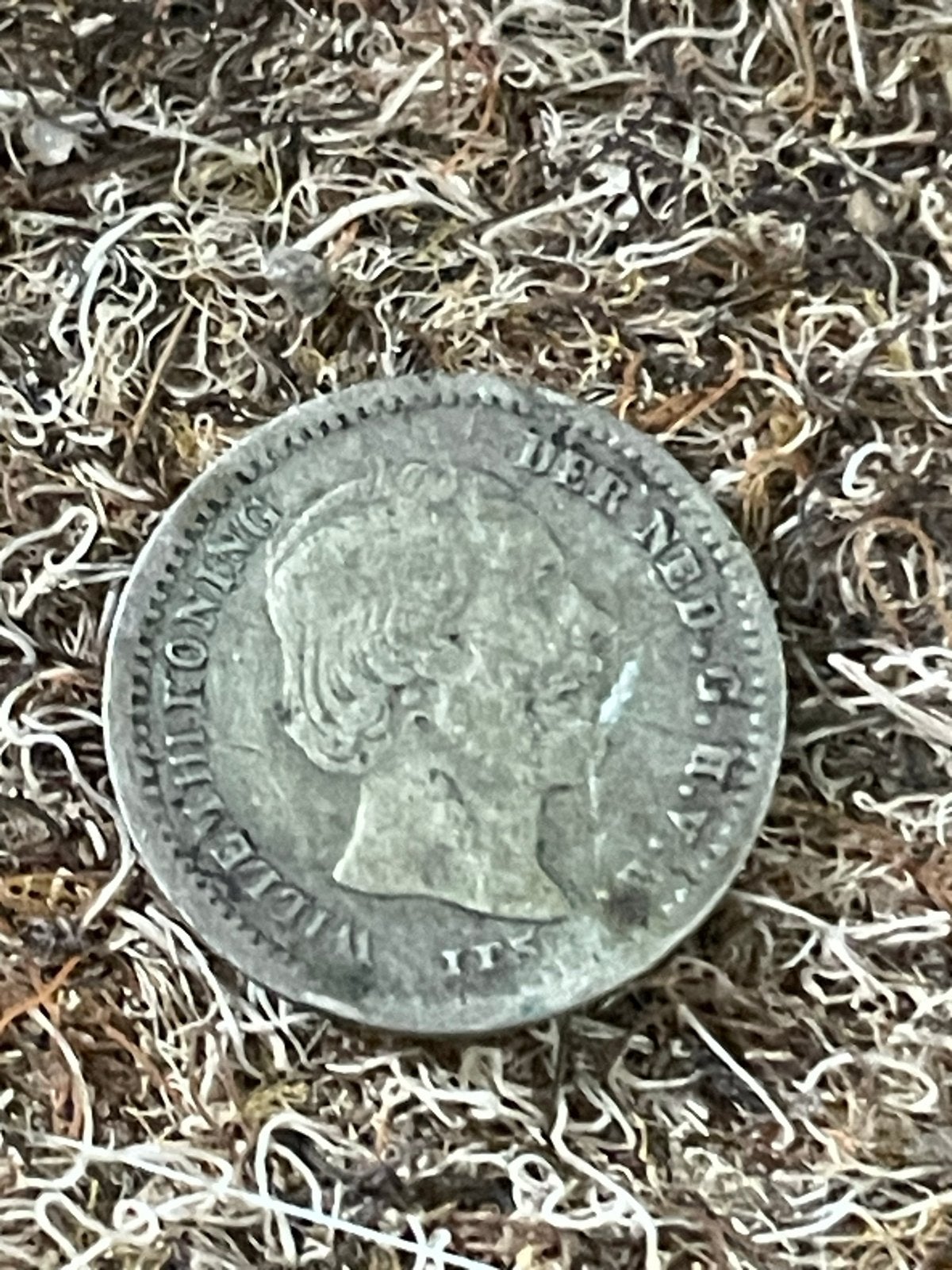 Zilveren 5 cent munt Willem III uit 1850, Koning Willem III, Zilver, Ophalen of Verzenden, Losse munt