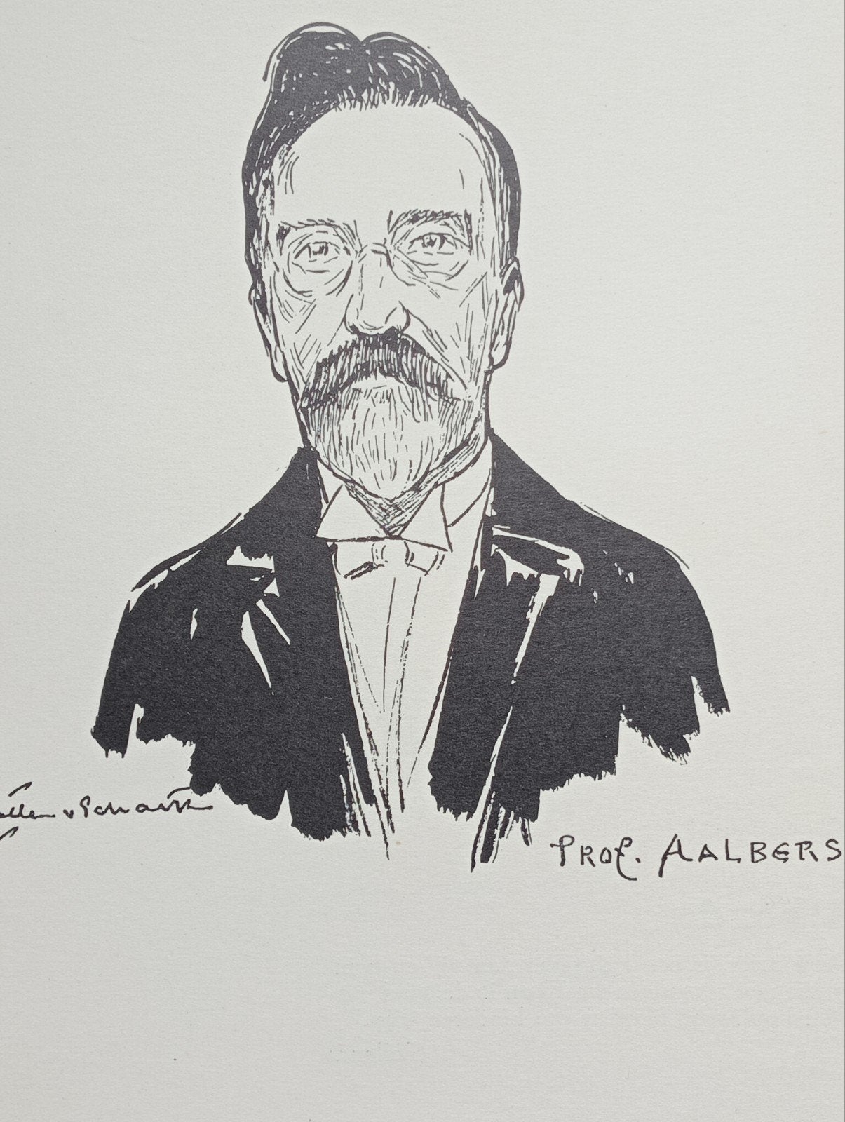 Professor Aalberse litho 1937., Ophalen of Verzenden, Voor 1940, Gebruikt