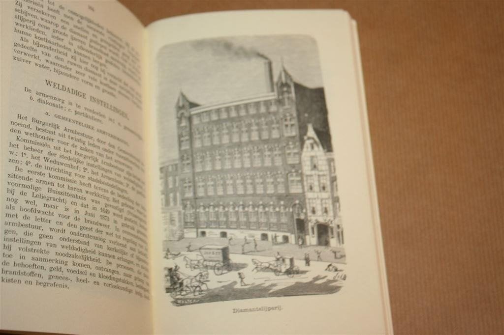 Amsterdam Gids met Platen — Herdruk 1882, Houtsneden, Ophalen of Verzenden, Gelezen