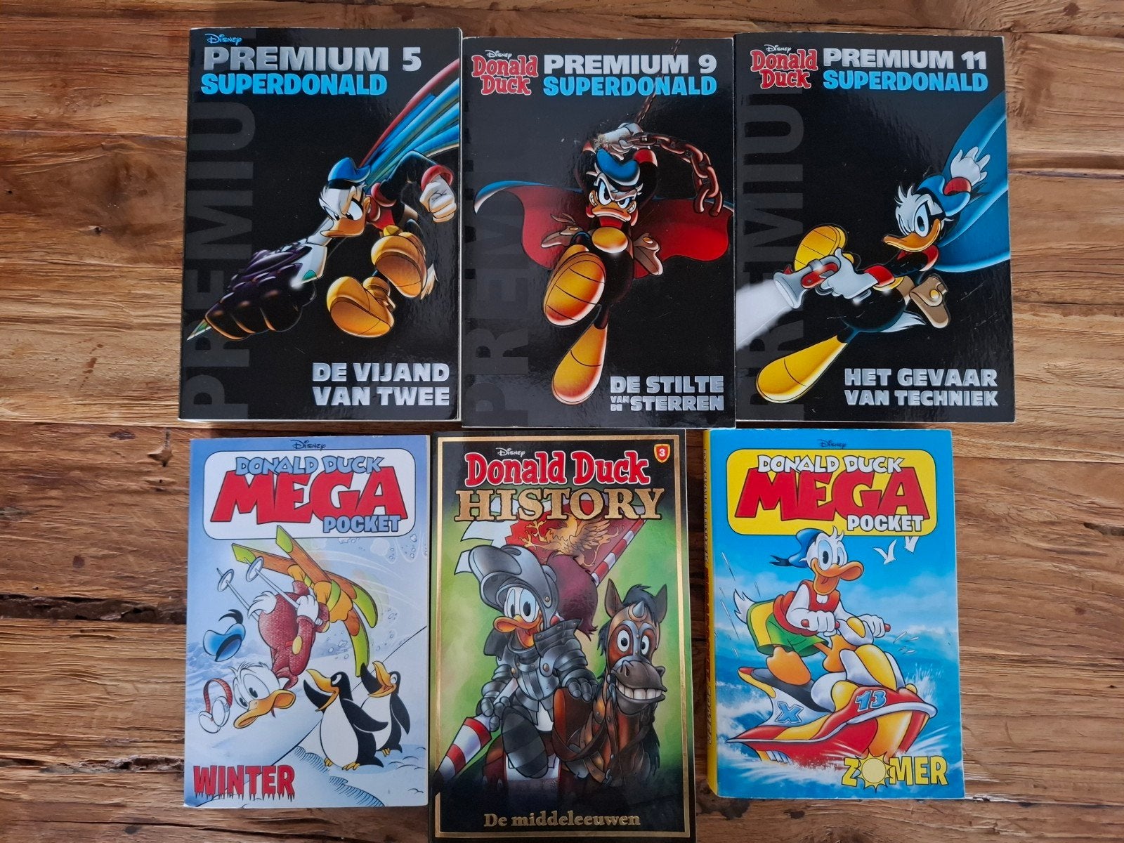 Donald Duck 6 stripboeken, Meerdere stripboeken, Ophalen of Verzenden, Gelezen