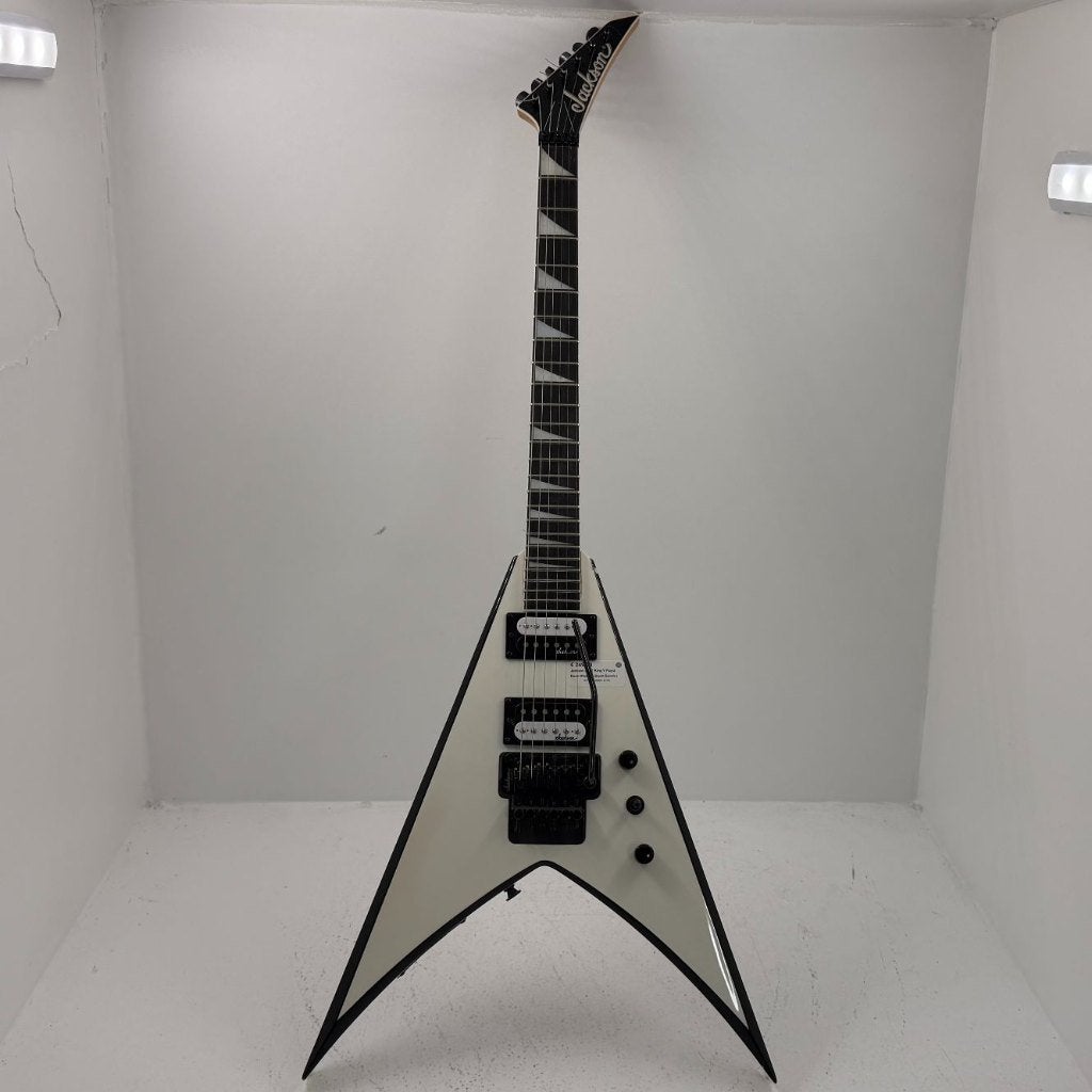 Jackson JS32 King V Floyd Rose White w. Black Bevels Gitaar, Dordrecht@usedproducts.nl, Toulonselaan 72, Zo goed als nieuw, Used products dordrecht