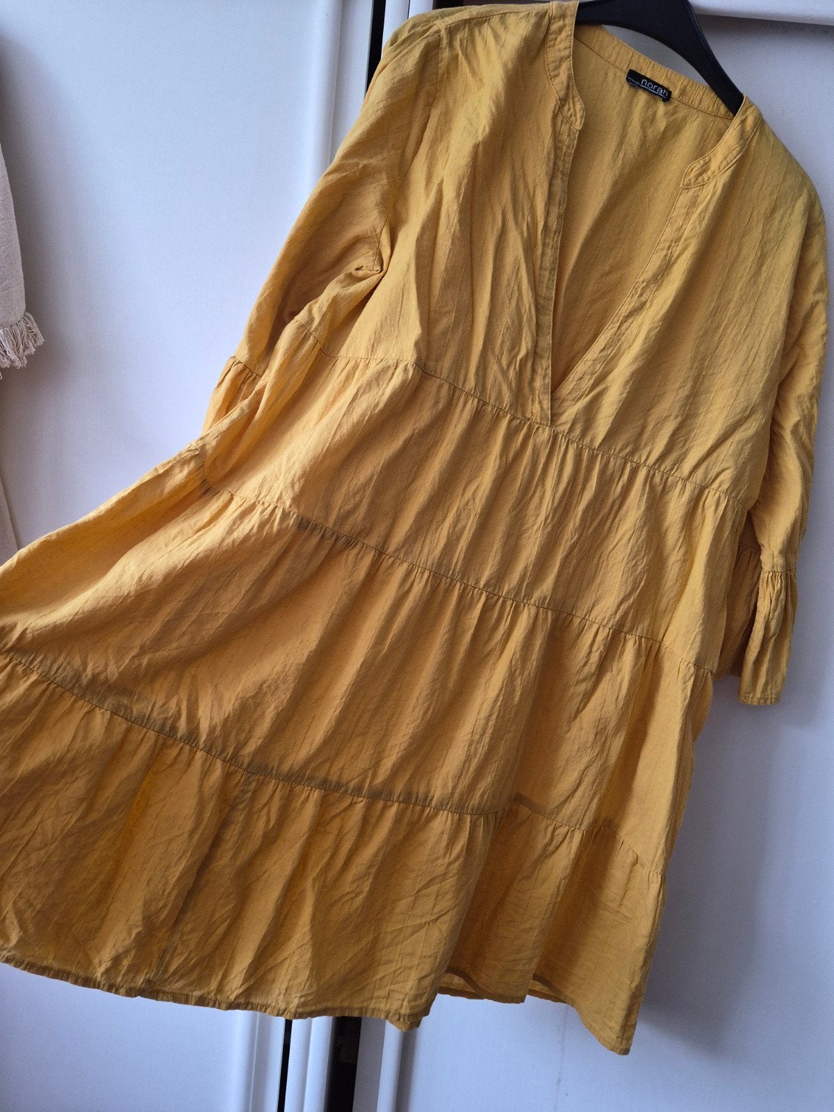 Maïs gele Zwierige stroken jurk xl-xxl ibiza boho summer, Geel, Maat 46/48 (XL) of groter, Ophalen of Verzenden, Zo goed als nieuw