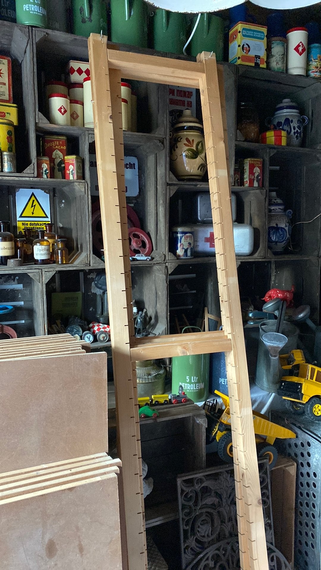 Houten stelling., Ophalen, Gebruikt, Nvt, Nvt