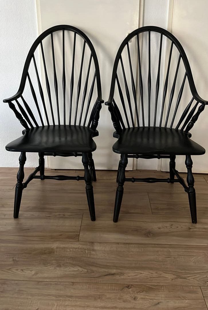 Vintage Windsor stoelen 2 stuks, Ophalen, Zo goed als nieuw, Hout