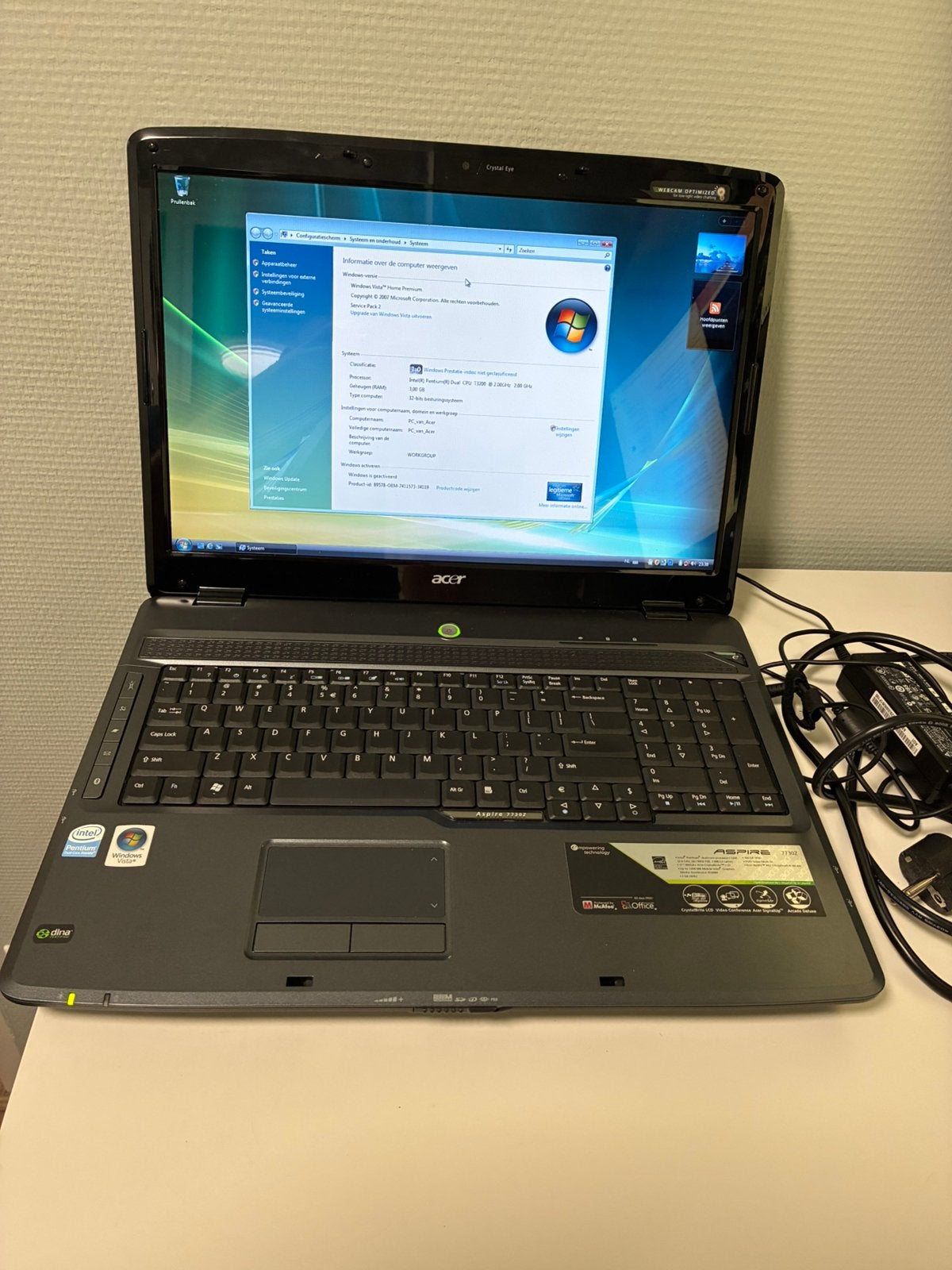 Acer Aspire 7730Z (17 inch) – Slechts 371 Uren!, Ophalen, Gebruikt, HDD, Qwerty