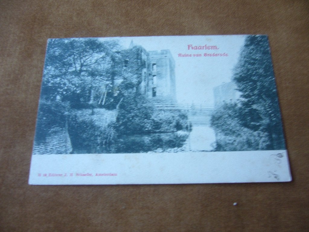 HAARLEM  =  RUINE VAN BREDERODE  BRIEFKAART, Ophalen of Verzenden, Voor 1920, Gelopen, Noord-Holland