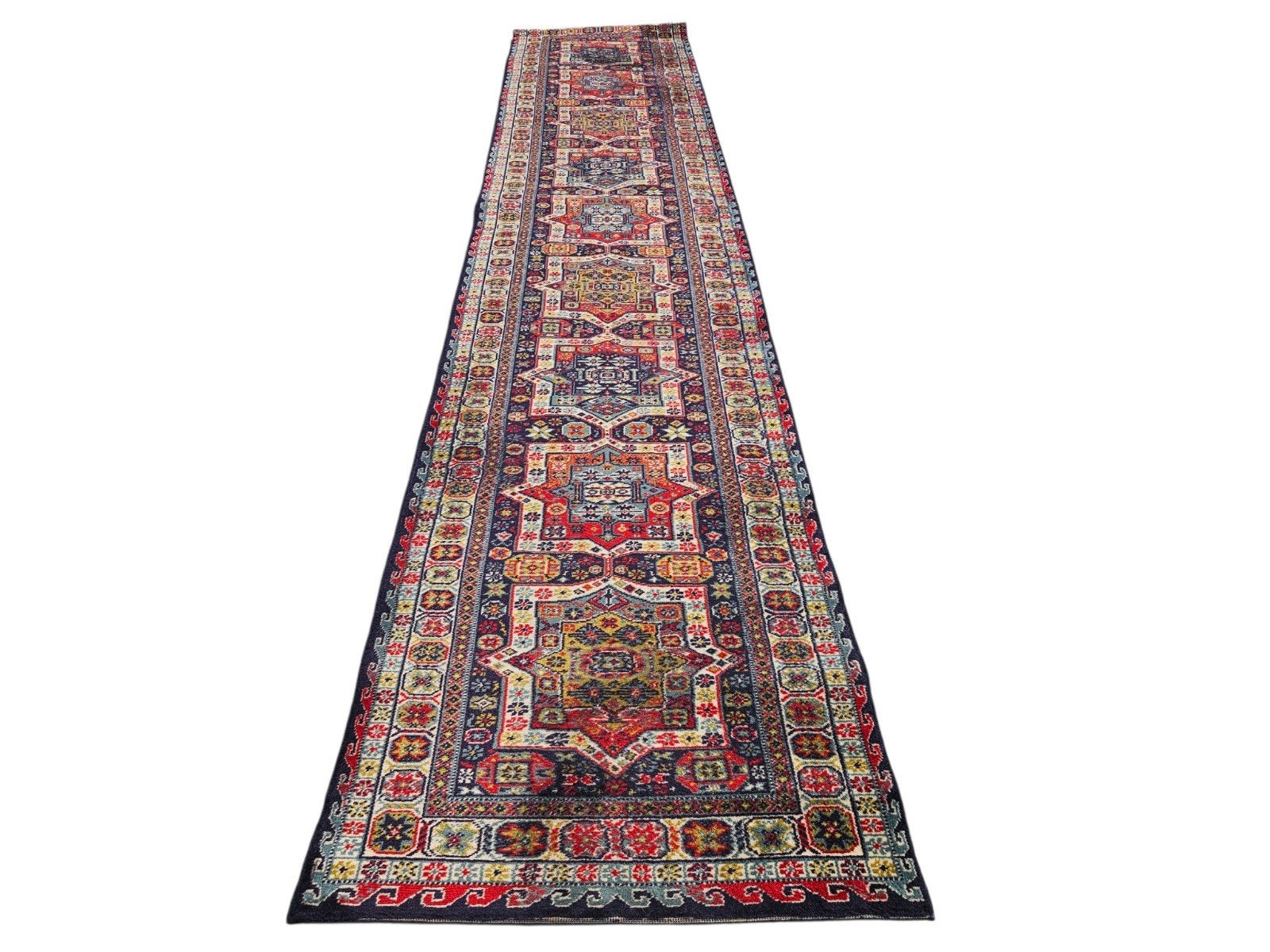 Prachtige vintage loper 70 x 340 cm, Gebruikt, 200 cm of meer, Rechthoekig, 50 tot 100 cm