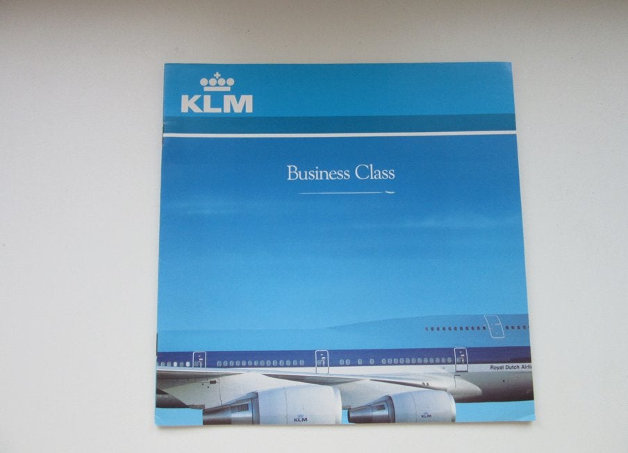 KLM brochure business class, Verzenden, Zo goed als nieuw, Overige typen