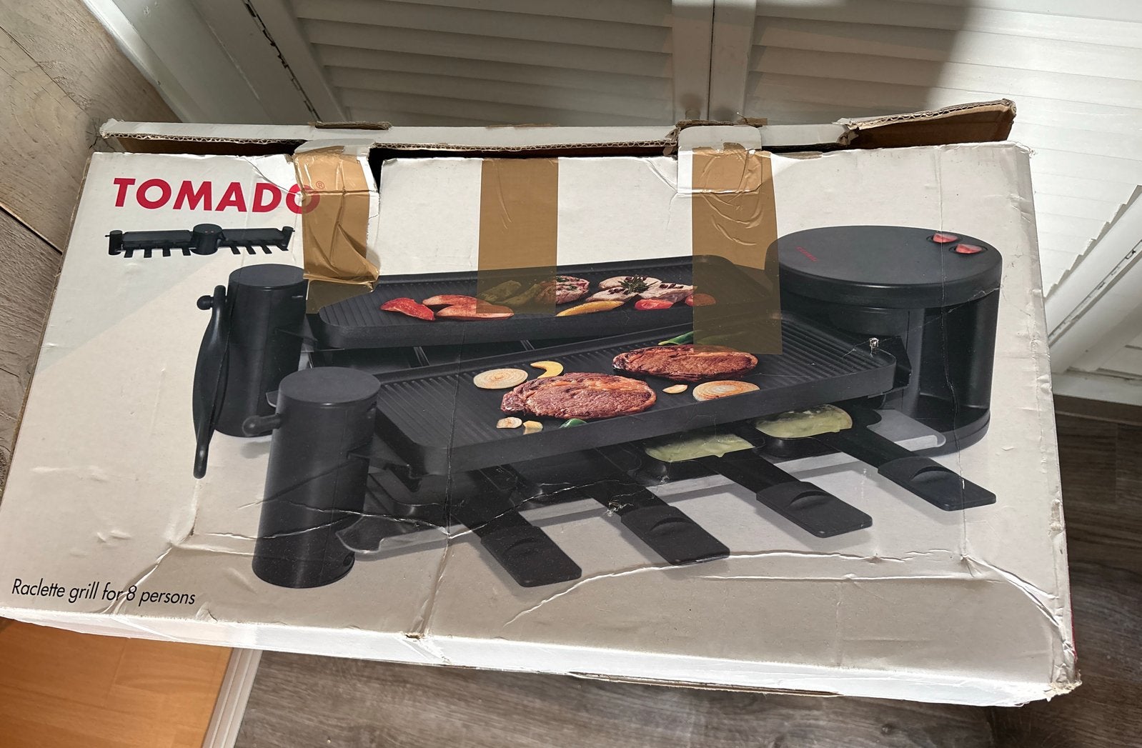 Tomado Gourmetstel / Raclette grill voor 8 personen, Ophalen, Zo goed als nieuw, 8 personen of meer