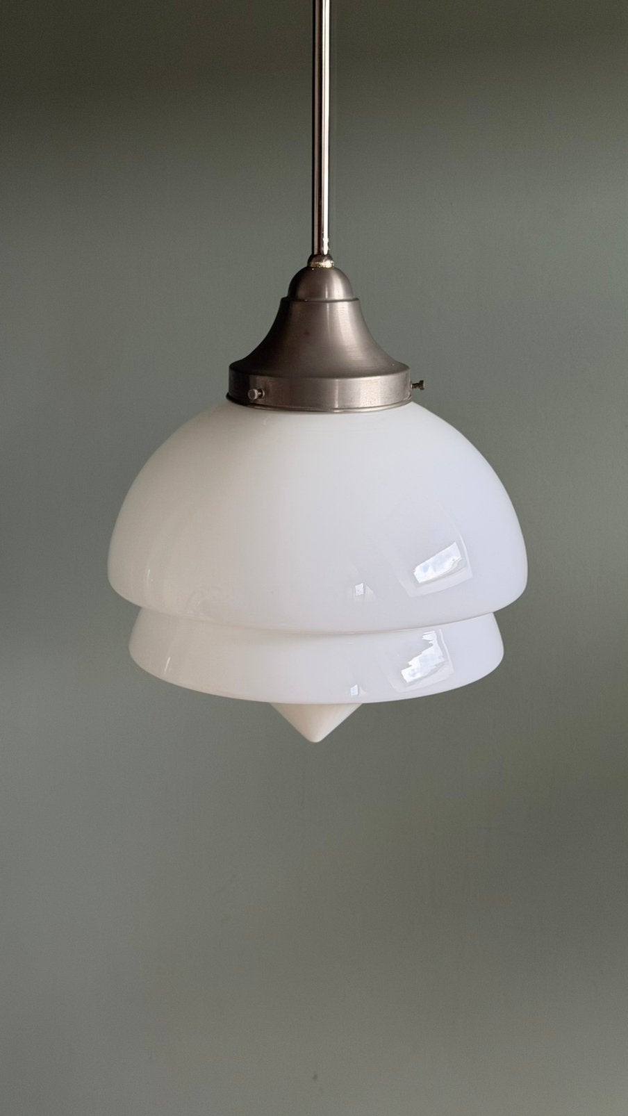 Vintage lamp pendellamp hanglamp Gispen art deco, Huis en Inrichting, Lampen | Hanglampen, Gebruikt, Glas, Art deco, Gispen, E27 (groot)