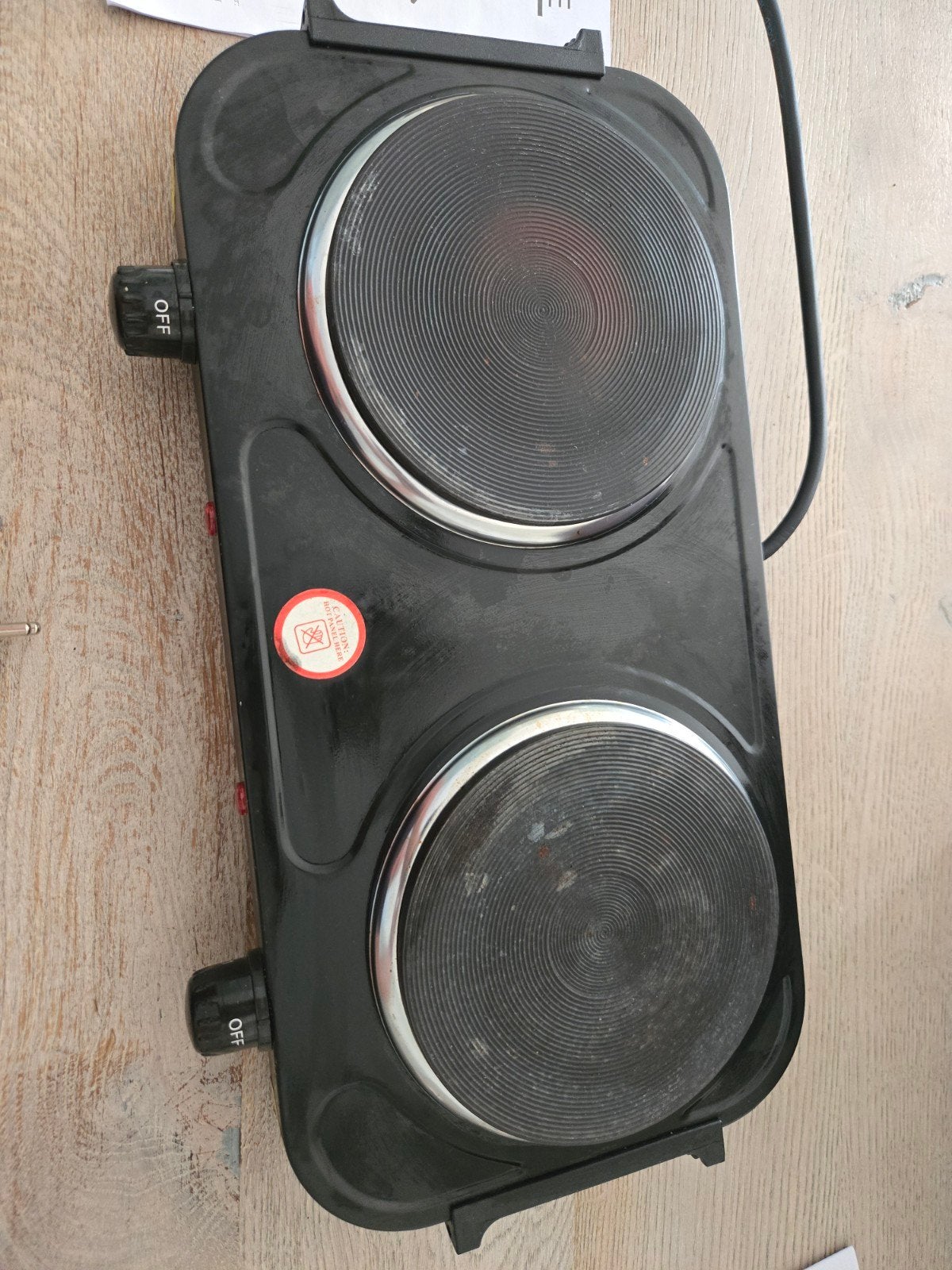 DESKI Dubbele Kookplaat - Draagbaar en Compact, Witgoed en Apparatuur, Kookplaten, Gebruikt, 3 kookzones of minder, Ophalen of Verzenden