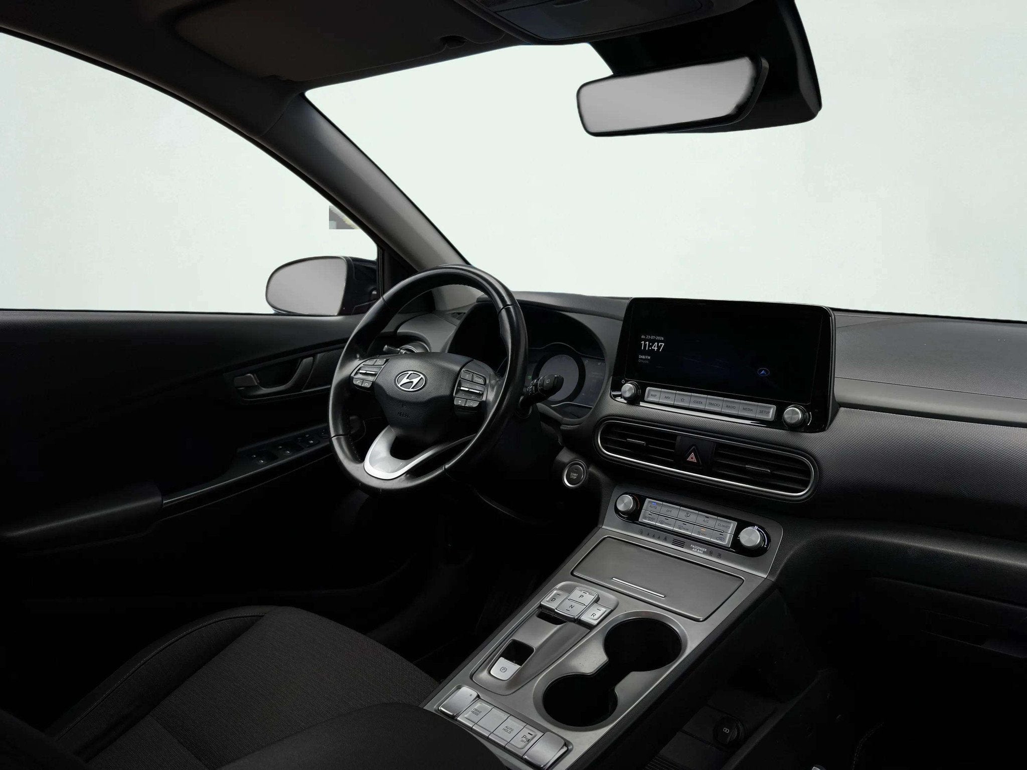 Hyundai KONA EV Fashion 64 kWh, Auto's, Automatische klimaatregeling, Gebruikt, Zwart, Met garantie (alle)