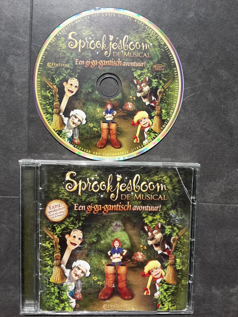 CD - Efteling De Musical Een Gi-Ga-Gantisch Avontuur, Cd's en Dvd's, Ophalen of Verzenden, Zo goed als nieuw, Album, Muziek