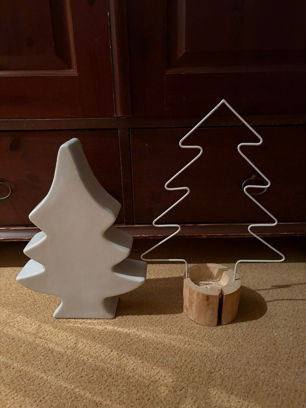 Kerstboom steen en waxinelichthouder kerst decoratie, Diversen, Ophalen of Verzenden, Zo goed als nieuw