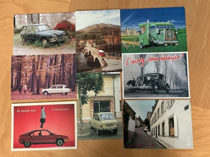 50 Citroën ansichtkaarten, meeste ongelopen, Ophalen, Ongelopen
