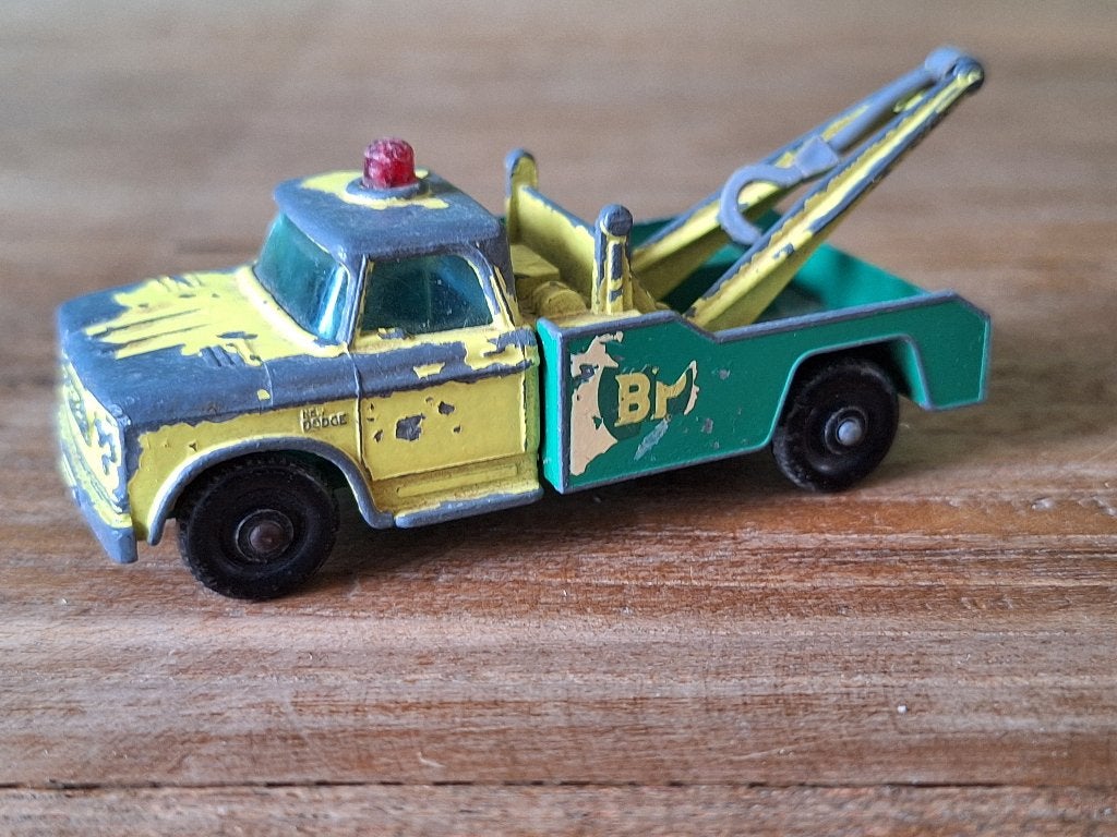 Matchbox Dodge Wreck Truck nr 13 uit 1966, Ophalen of Verzenden, Gebruikt, Bus of Vrachtwagen
