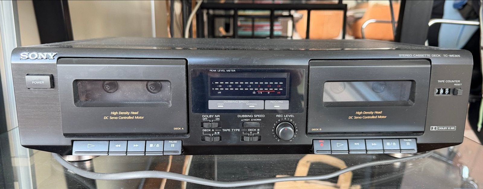 Sony TC-WR830 dubbel cassettedeck, Ophalen, Dubbel, Sony, High speed dubbing