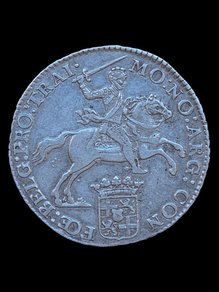 Halve Dukaton /  Zilveren Rijder Utrecht 1761, Postzegels en Munten, Munten | Nederland, Vóór koninkrijk, Zilver, Losse munt, Overige waardes