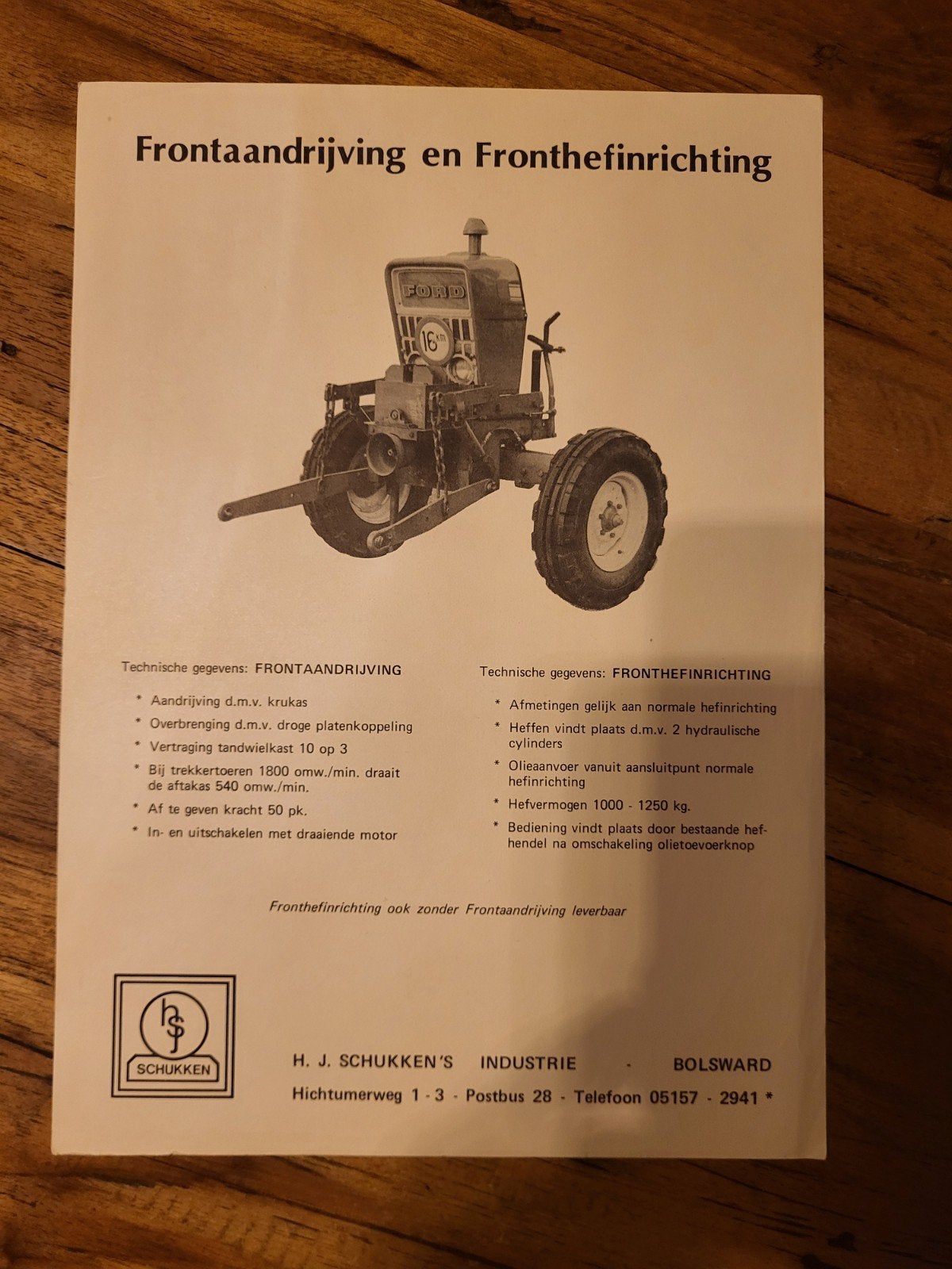 tractor folder Schukken frontaandrijving fronthefinrichting, Ophalen of Verzenden, Zo goed als nieuw