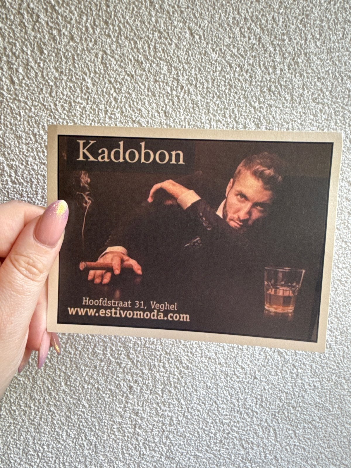 Kadobon bruidegom zaak Estivo Veghel, Cadeaubon, Warenhuis- of Winkelbon