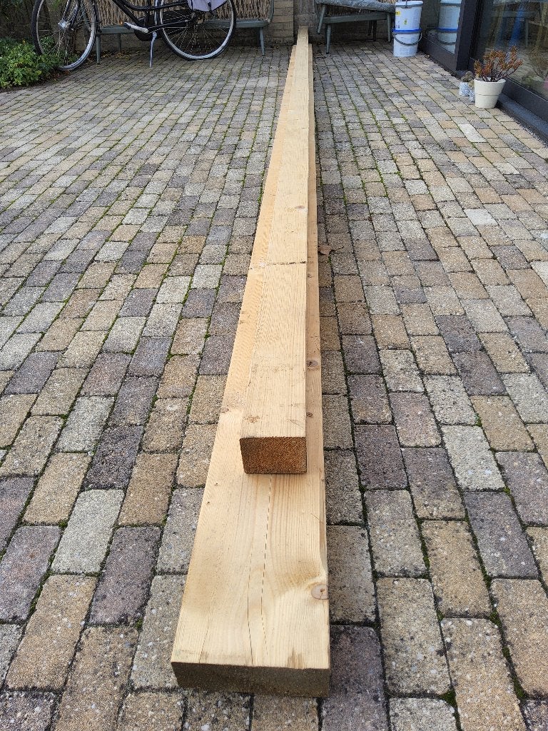 Houten balken en pallets te koop, Ophalen, Gebruikt, Balk, Vuren