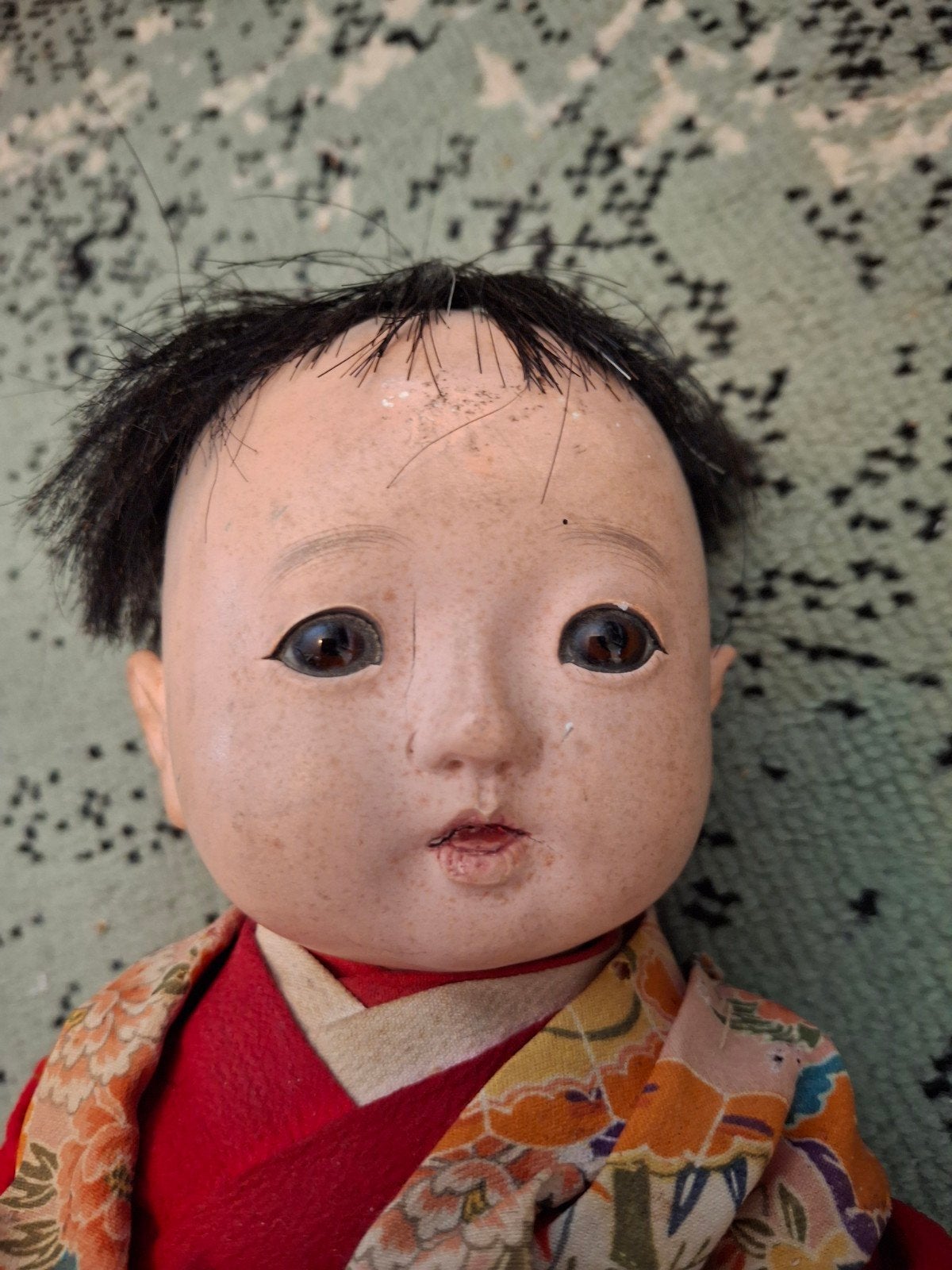 Antiek Chinees/Japans popje, 32 cm - opknapper, Verzenden