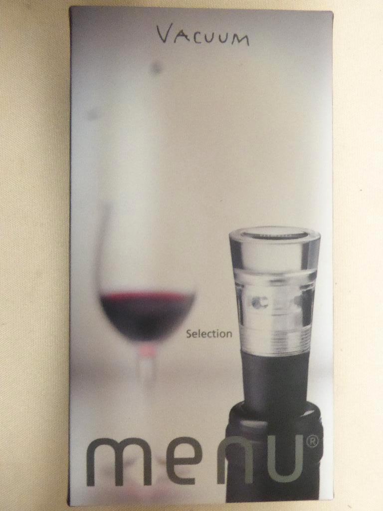 Menu wijnset selectie | decanter en vacuum stopper | nieuw, Ophalen of Verzenden, Nieuw