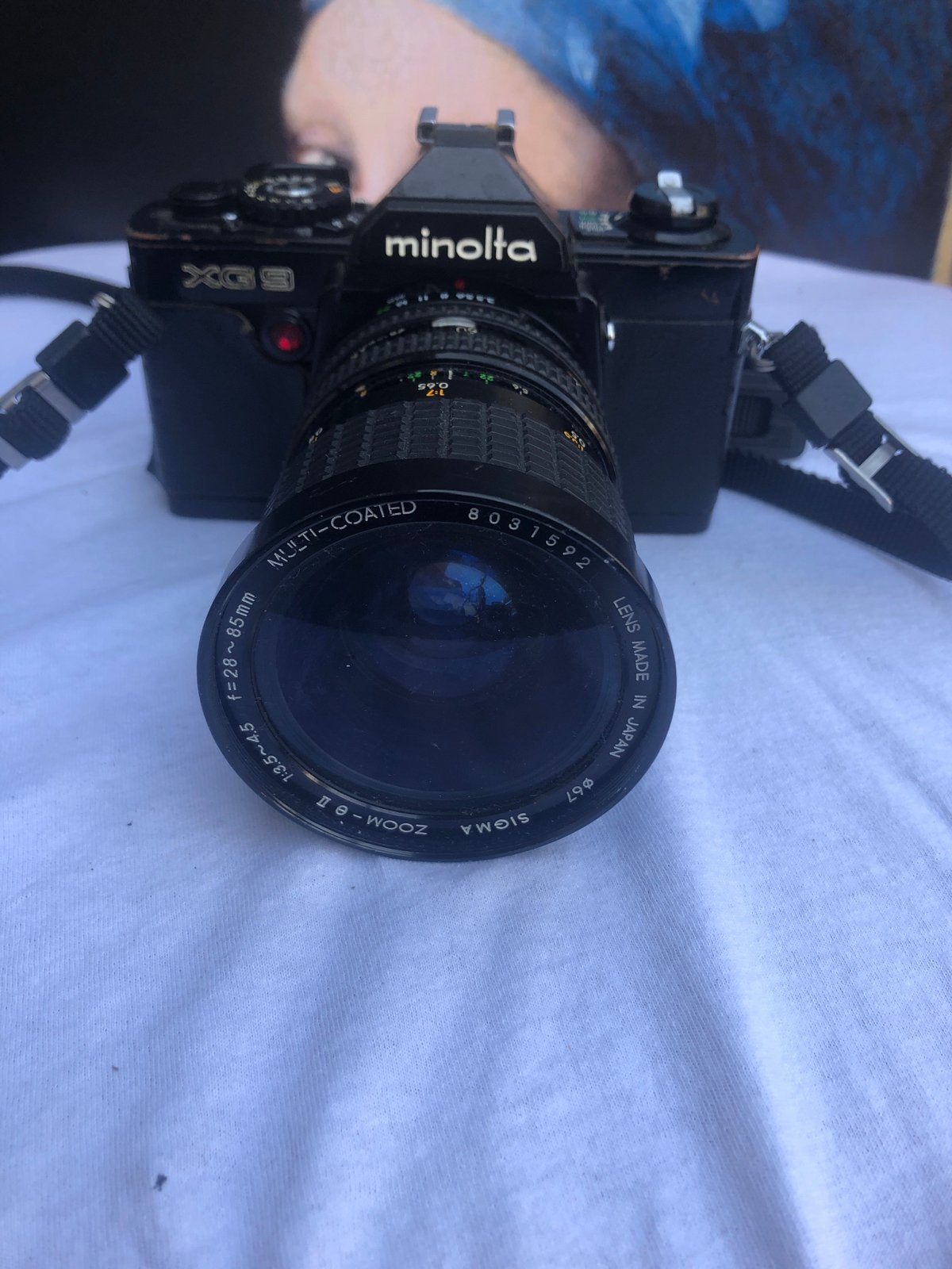 Minolta XG9 Spiegelreflexcamera met Sigma Zoom-lens, Ophalen of Verzenden, Gebruikt, Spiegelreflex, Minolta
