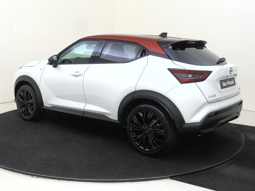 Nissan Juke Hybrid 143 6AT Red-line Edition | Speciale uitvo, Auto's, Nissan, Euro 6, 4 cilinders, Leder en Stof, Wit
