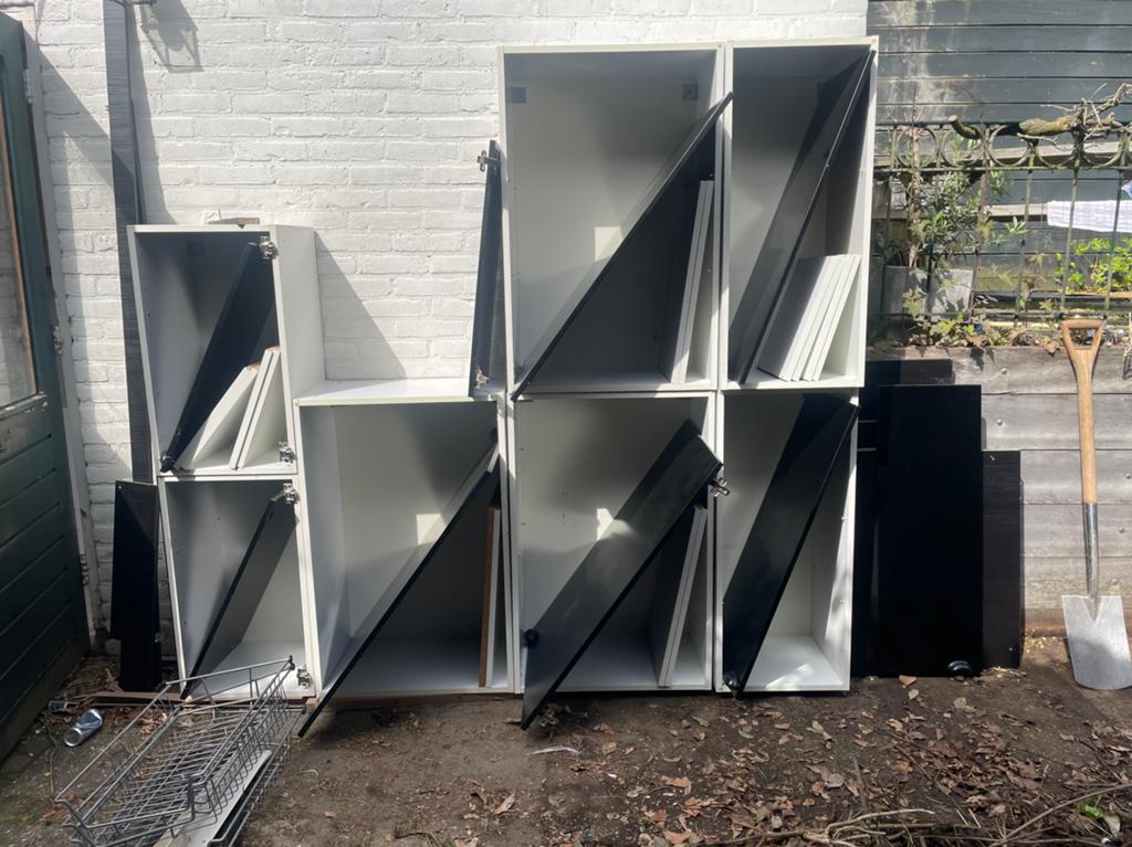 Gebruikte Ikea keuken ongeveer 12 jaar oud., Ophalen, Gebruikt, Zwart, Overige typen