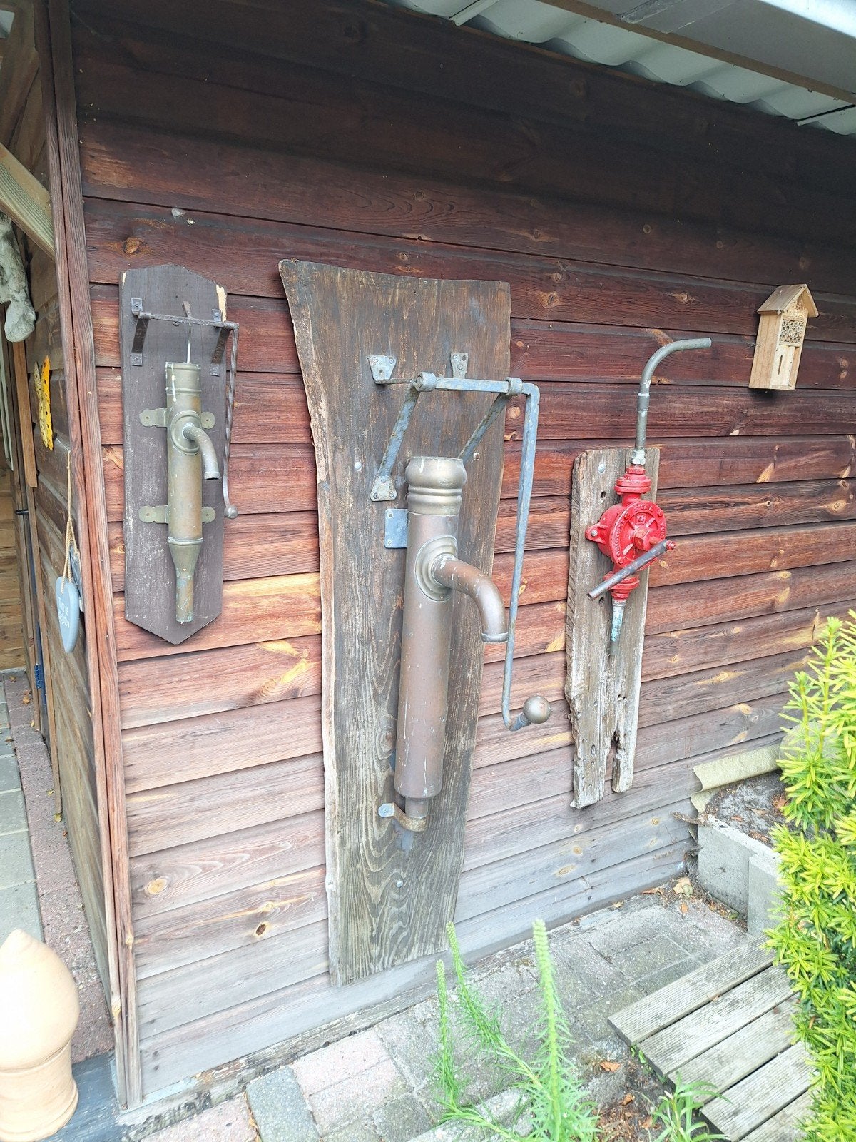 3 sier pompen oa koperen voor tuin of decoratie TEAB, Ophalen, Gebruikt
