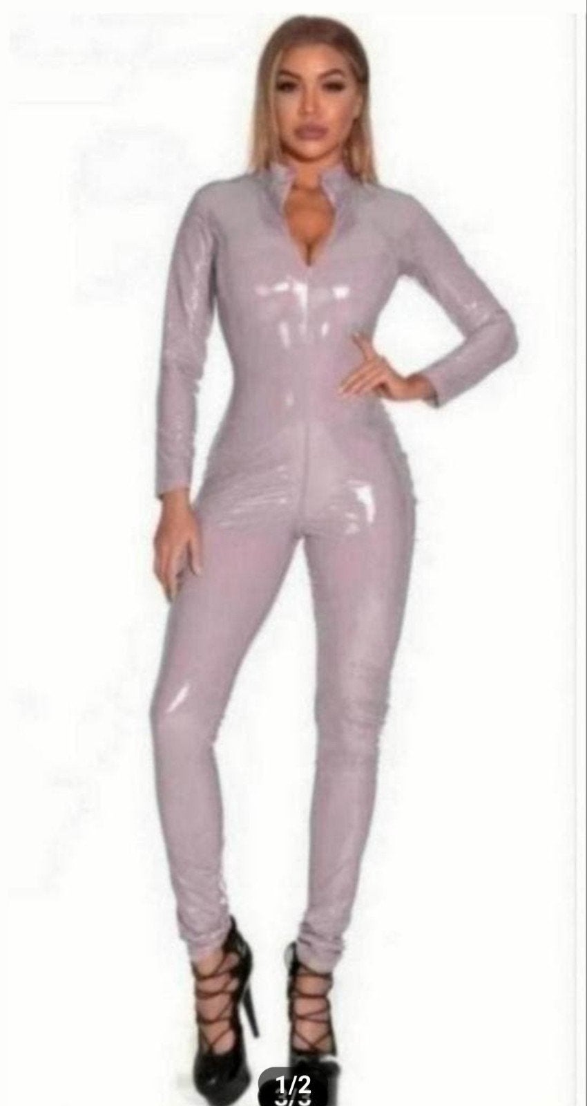 Mooie body confident lak suit, tm 4XL, Verzenden, Nieuw