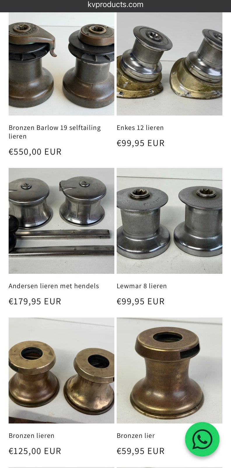 (Selftailing) lieren, valstoppers, blokken, boot accessoires, Ophalen of Verzenden, Zo goed als nieuw, Overige typen