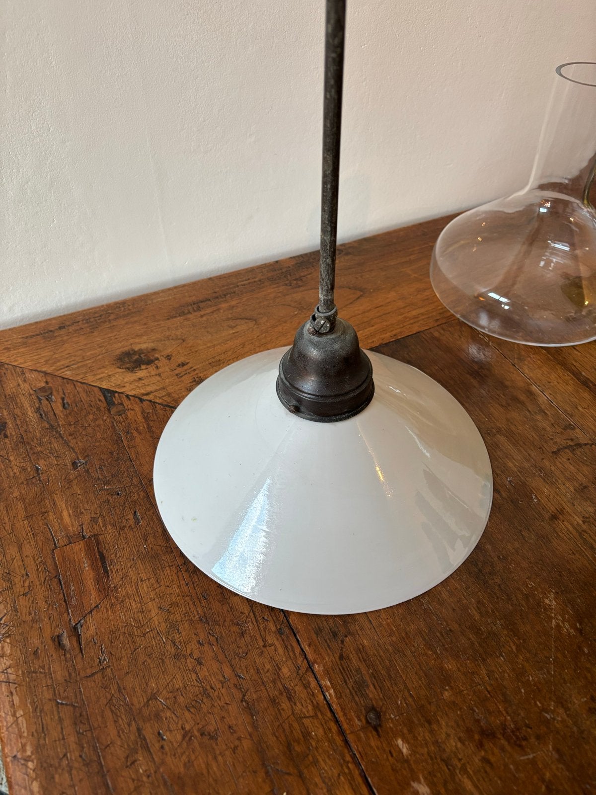 Antieke Jaren '20 Industriële Hanglamp - Origineel Emaille, Ophalen