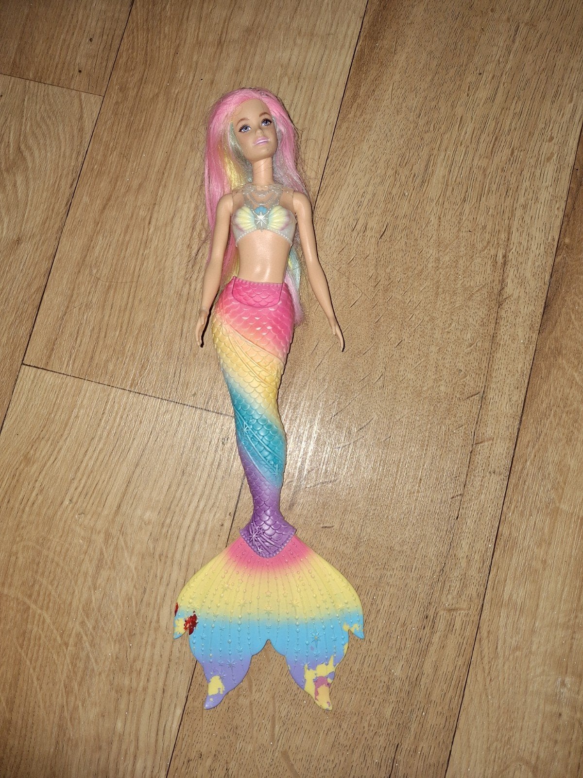 Barbie Zeemeermin met Kleurrijk Haar en Staart, Ophalen of Verzenden, Gebruikt, Barbie