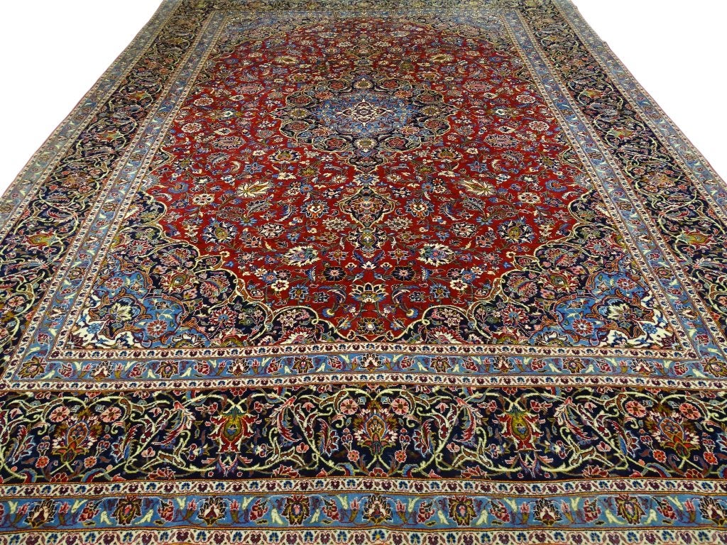 Perzisch tapijt - Keshan - 395 x 301 cm - Handgeknoopt, -, -, 200 cm of meer, Eclectisch