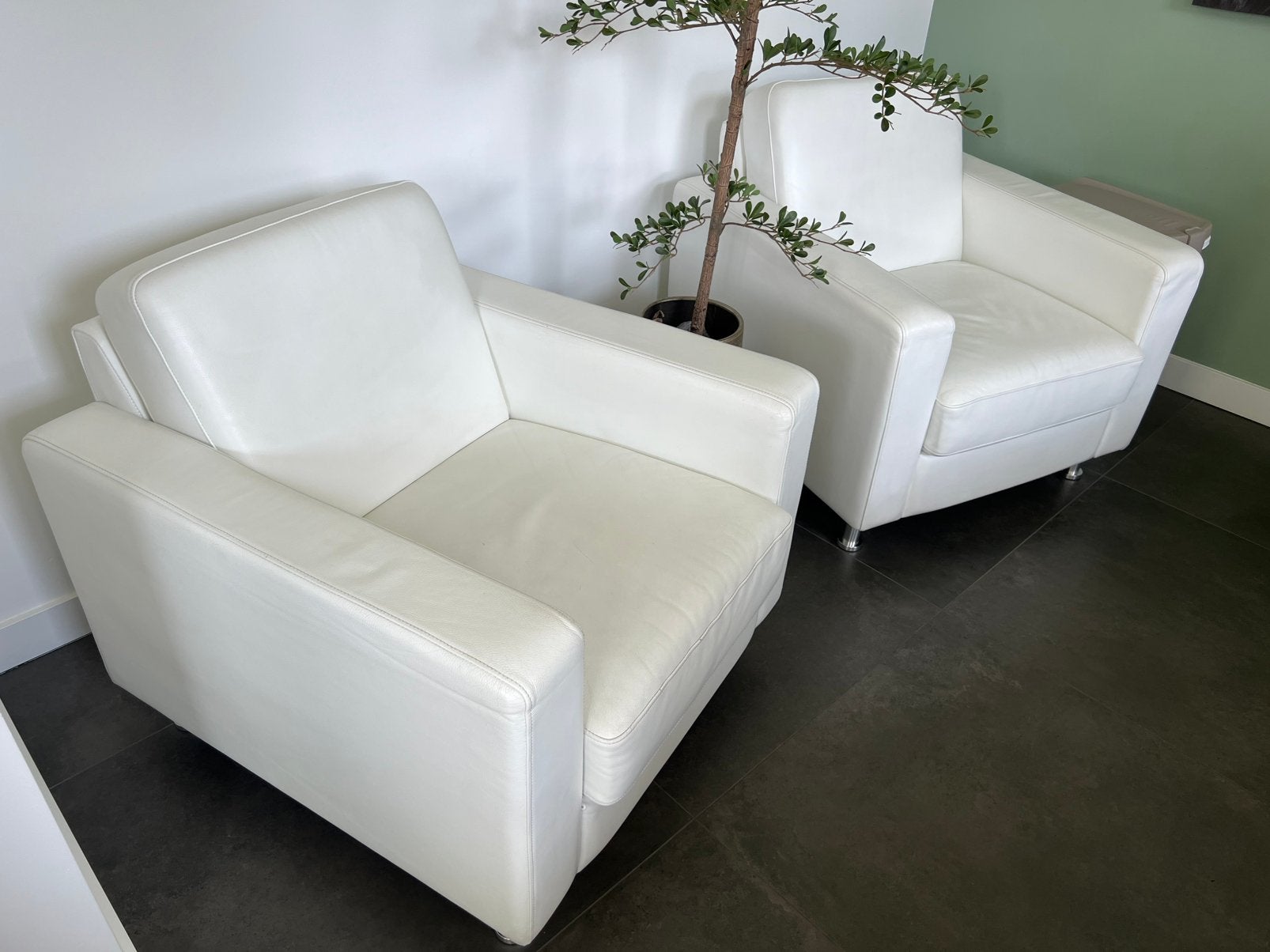 Gratis hoogwaardige lederen fauteuils in prima staat, Ophalen, Gebruikt, Eenpersoons, Minder dan 150 cm
